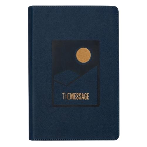 Message Deluxe Gift Bible, Large Print, Navy