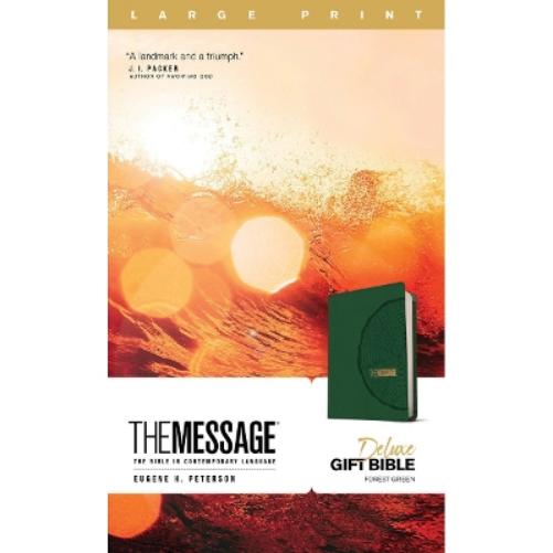 Message Deluxe Gift Bible, Large Print, Green