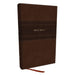 NKJV Personal Size Large Print Bible with 43,000 Cross References, Brown Leathersoft, Red Letter, Comfort Print
