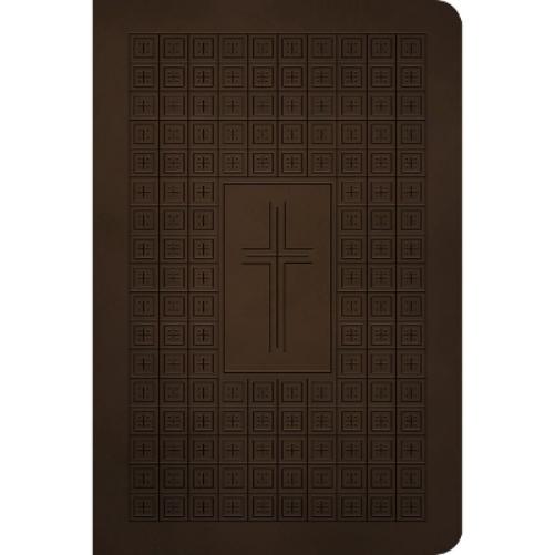 NLT Premium Value Thinline Bible, Filament-Enabled Edition (Leatherlike, Dark Brown Cross)