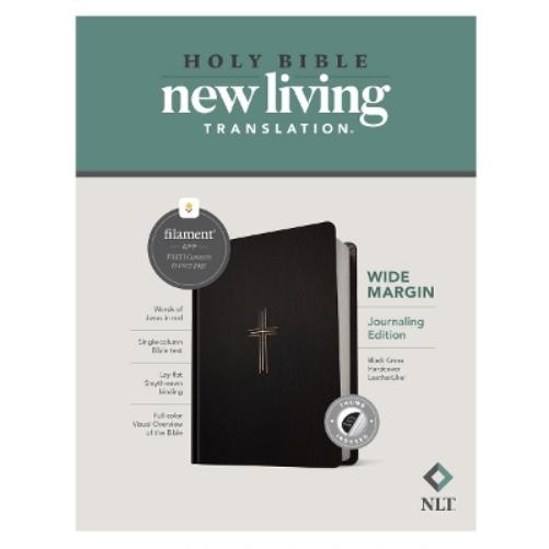 NLT Wide Margin Bible, Filament-Enabled Edition (Hardcover Leatherlike, Black Cross, Indexed, Red Letter)