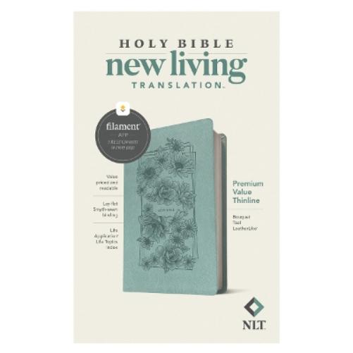 NLT Premium Value Thinline Bible, Filament-Enabled Edition (Leatherlike, Bouquet Teal)