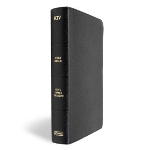 KJV Personal Size Giant Print Bible, Black Genuine Leather