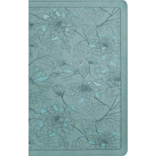 NLT Thinline Reference Bible, Filament Enabled (Leatherlike, Floral Leaf Teal, Red Letter)