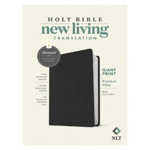 NLT Giant Print Premium Value Bible, Filament Enabled (Leatherlike, Black)