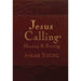 Jesus Calling Morning and Evening, Brown Leathersoft Hardcover, with Scripture References