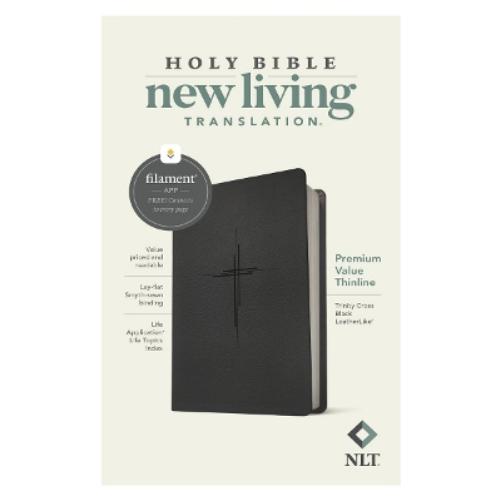 NLT Premium Value Thinline Bible, Filament-Enabled Edition (Leatherlike, Trinity Cross Black)
