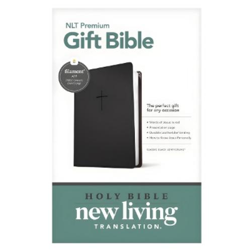 Premium Gift Bible Nlt, Filament Enabled (Leatherlike, Classic Black, Red Letter)