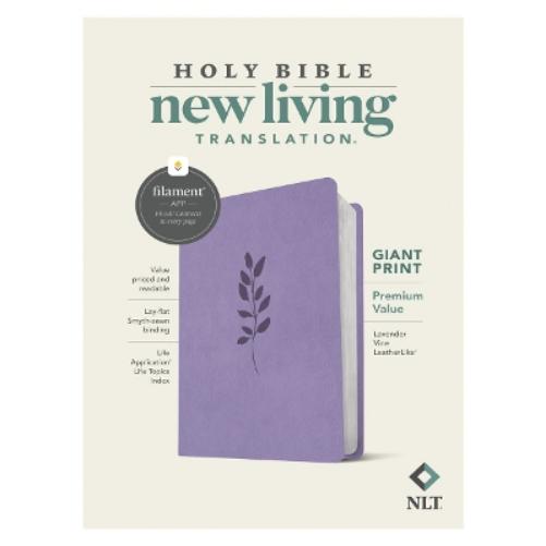 NLT Giant Print Premium Value Bible, Filament Enabled (Leatherlike, Lavender Vine)