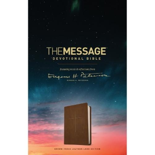 The Message Devotional Bible, Brown Cross