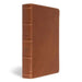CSB Men's Daily Bible, Brown Genuine Leather, Indexed