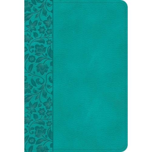 NASB Large Print Compact Reference Bible, Teal Leathertouch