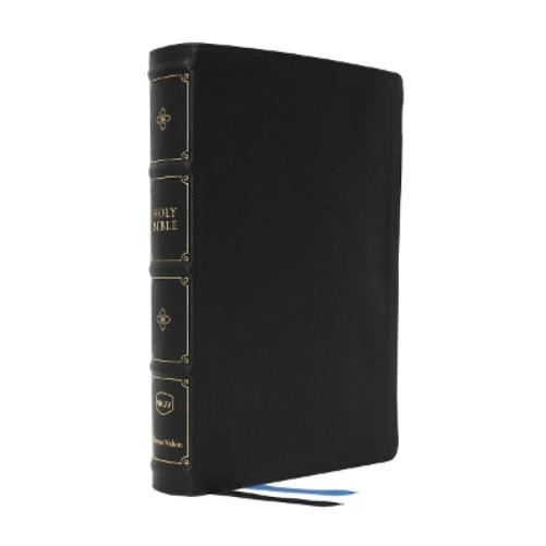 NKJV, Large Print Thinline Reference Bible, Blue Letter, Maclaren Series, Leathersoft, Black, Comfort Print