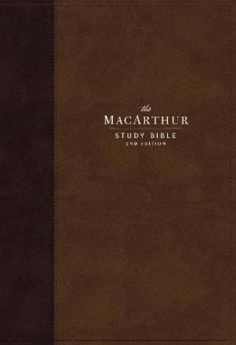 NKJV, MacArthur Study Bible, Brown Leathersoft, Thumb Indexed, Comfort Print