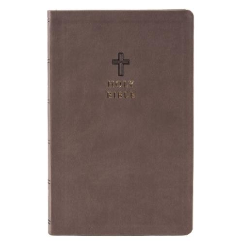 NKJV Holy Bible, Value Ultra Thinline, Charcoal Leathersoft,  Red Letter, Comfort Print