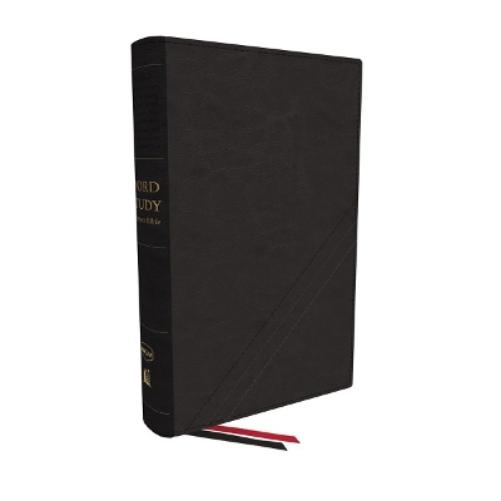 NKJV, Word Study Reference Bible, Leathersoft, Black, Red Letter, Comfort Print