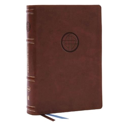 Life in Christ Bible: Discovering, Believing, and Rejoicing in Who God Says You Are  (NKJV, Brown Leathersoft, Red Letter, Comfort Print)