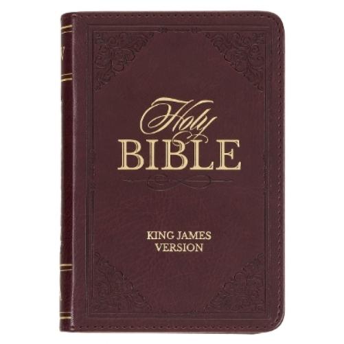 KJV Bible Mini Pocket (Faux Leather, Burgundy)