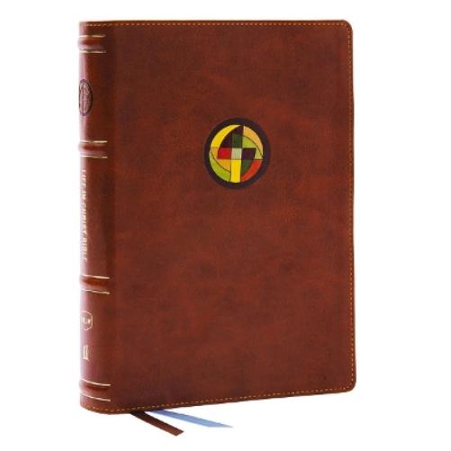Life in Christ Bible: Discovering, Believing, and Rejoicing in Who God Says You Are  (NKJV, Brown Leathersoft, Thumb Indexed, Red Letter, Comfort Print)