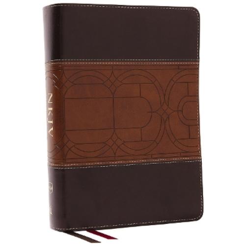 NKJV Study Bible, Leathersoft, Brown, Full-Color, Comfort Print