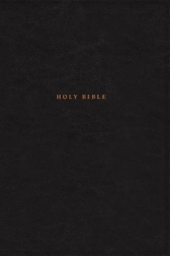 NKJV, Reference Bible, Classic Verse-by-Verse, Center-Column, Leathersoft, Black, Red Letter, Thumb Indexed, Comfort Print