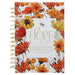 Christian Art Gifts Inspirational Journal, God of Hope Wide Ruled Notebook, Romans 15:13 Bible Verse, Orange, 192 Lined Pages W/Scripture, (8.4" X 6.4" X 1")