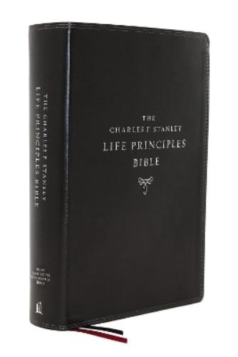 NASB, Charles F. Stanley Life Principles Bible, 2nd Edition, Leathersoft, Black, 1995 Text, Comfort Print