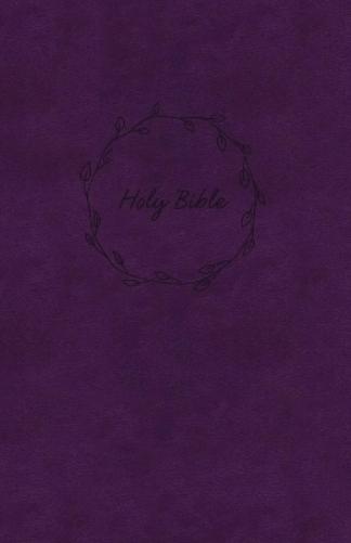 NKJV, Value Thinline Bible, Large Print, Purple Leathersoft, Red Letter, Comfort Print
