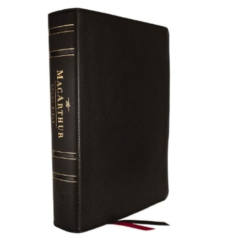 LSB, MacArthur Study Bible, Black Genuine Leather, Comfort Print, Thumb Indexed