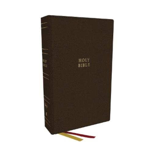 NKJV Holy Bible, Super Giant Print Reference Bible, Brown Bonded Leather, 43,000 Cross References, Red Letter, Thumb Indexed, Comfort Print: New King James Version