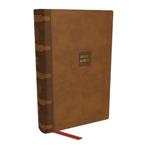 NKJV Compact Paragraph-Style Bible w/ 43,000 Cross References, Brown Leathersoft, Red Letter, Comfort Print: Holy Bible, New King James Version