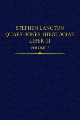 Stephen Langton, Quaestiones Theologiae