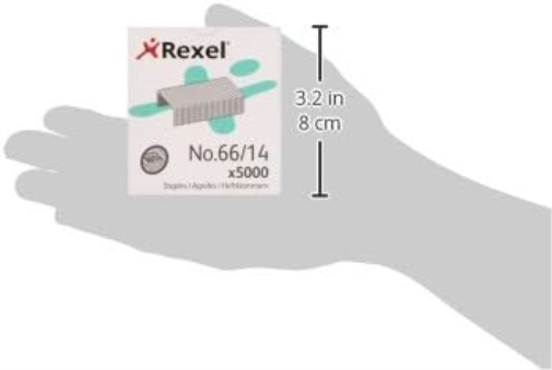 Rexel No.66/14 mm Heavy Duty Staples, For Stapling up to 100 Sheets, Use with the Rexel Giant and Goliath Staplers, Box of 5000, 6075