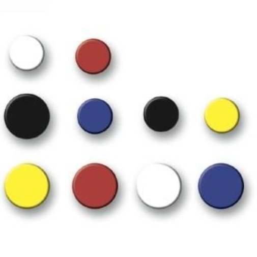 Nobo Magnetic Whiteboard Magnets, 20 mm, Pack of 10, Coloured, 1901016