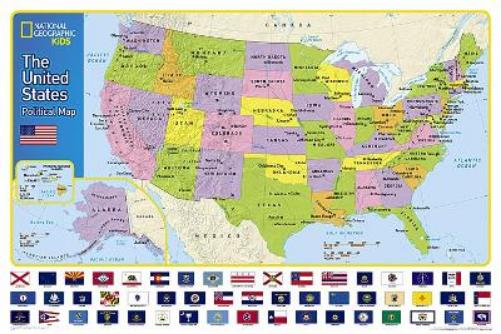 The United States for Kids Map [Laminated]