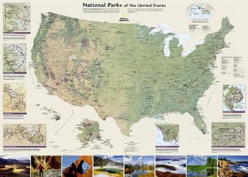 National Parks of the United States Map [Laminated]