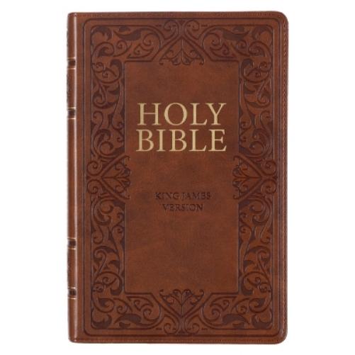 KJV Bible Deluxe Gift (Faux Leather, Medium Brown)