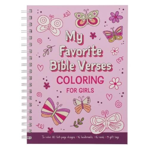 My Favorite Bible Verses Spiral Coloring Books for Girls