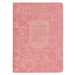 Christian Art Gifts Inspirational Zippered Journal, Those Who Trust in the Lord Wide Ruled Notebook, Isa. 40:31 Bible Verse, Coral Vegan Leather, 336 Lined Pages W/Scripture, (9" X 6.4" X .9")