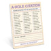 A-Hole Citation: Nifty Notes