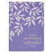 Christian Art Gifts Classic Journal He Who Promised Heb. 10:23 Bible Verse, Inspirational Scripture Notebook, Ribbon Marker, Purple Vegan Leather Flexcover, 336 Ruled Pages, (8.6" X 6.1" X .9")