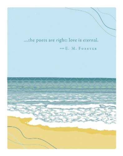 Positively Green Greeting Cards: Sympathy - "The poets are right: love is eternal" - E.M. Forster (Pack of 6)