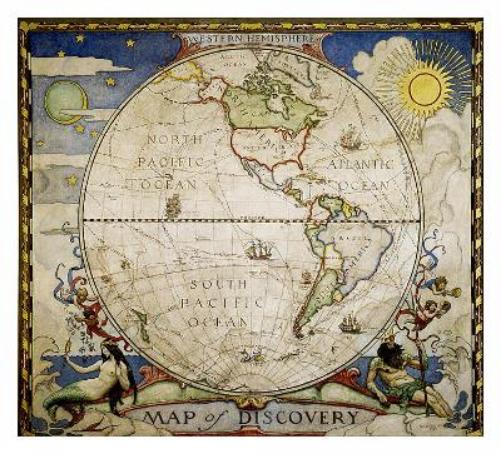 Map of Discovery, Western Hemisphere Map [Tubed]