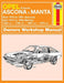 Opel Ascona & Manta (B Series) (Sept 75 - 88) Haynes Repair Manual