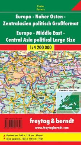 European - Middle East - Central Asia, political, Large-form