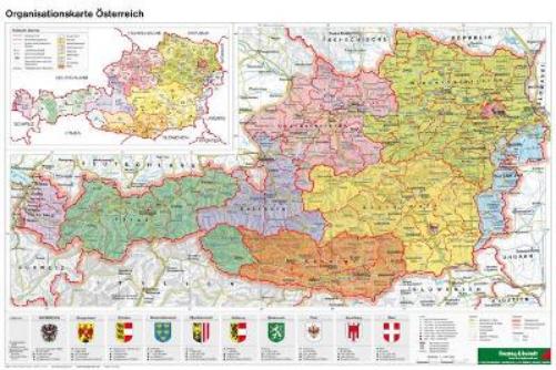 Austria Organisation - A3, Planomap 1:1.300.000