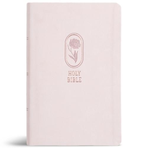 KJV Large Print Personal Size Reference Bible, Blush Pink Leathertouch