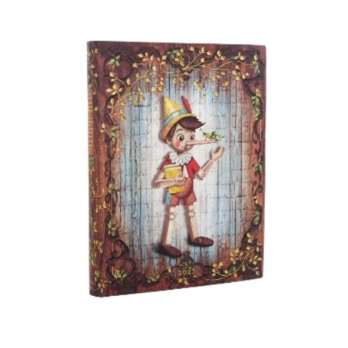 2027 Carlo Collodi, Pinocchio (Fairy Tale Collection) Ultra 12-Month Softcover Dayplanner (Elastic Band Closure) Daily