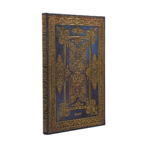 2027 Blue Luxe (Luxe Design) Maxi 12-Month Hardcover Dayplanner (Elastic Band Closure) Vertical