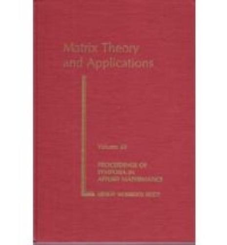 Matrix Theory and Applications